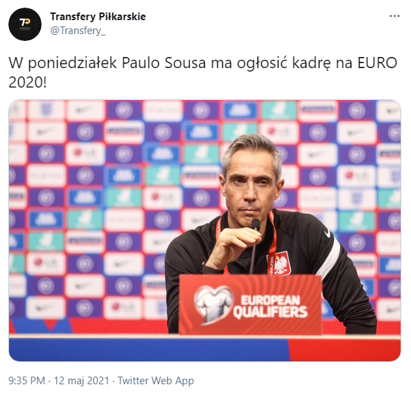 Wiadomo, kiedy Paulo Sousa OGŁOSI KADRĘ na EURO 2020!